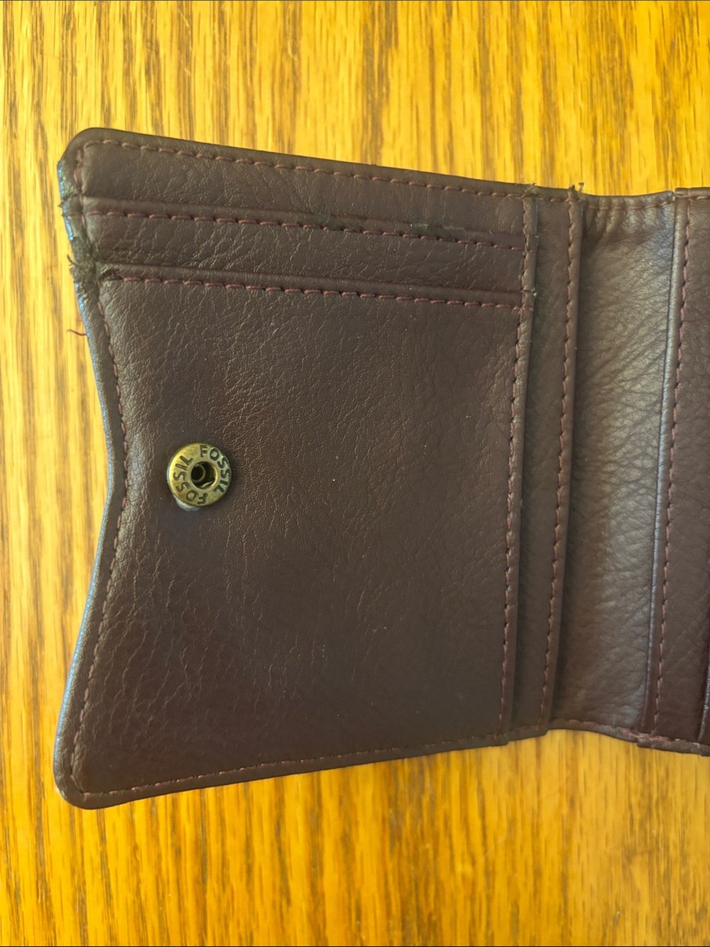 Fossil RFID mini bifold leather Pink Cream Brown Owl Appliqué Wallet - Picture 11 of 12